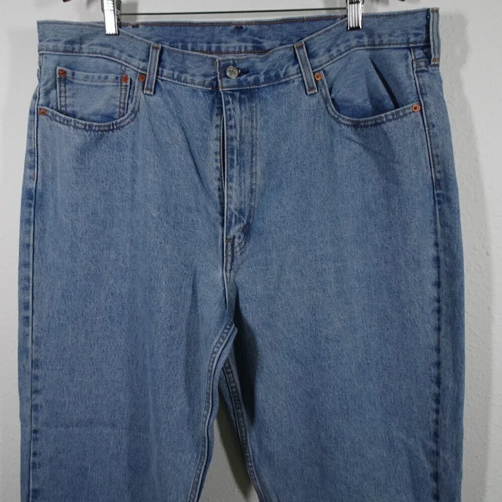 Levi's 550 Relaxed Jeans Men's Size 42x32 Blue Denim Cotton Loose Fit